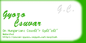 gyozo csuvar business card